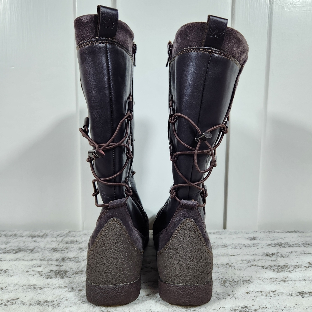 Allrounder by Mephisto "Gena" Waterproof Brown Leather Boot | Women's Size 9.5 - Picture 4 of 13